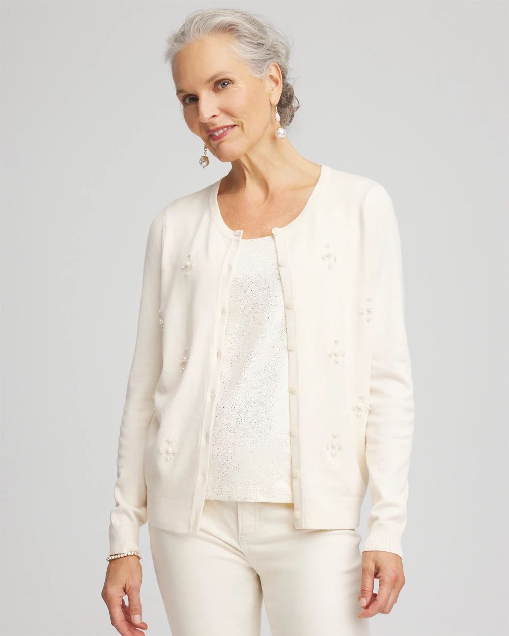 Embellished Crewneck Cardigan | Chico's